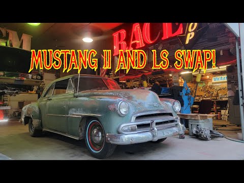 Видео: Замена подвески на Chevrolet Bel Air 5.3 LS 1951 года и Mustang II