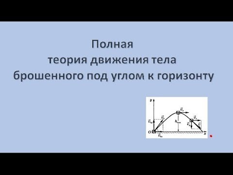 Видео: Полная теория движения тела брошенного под углом к горизонту