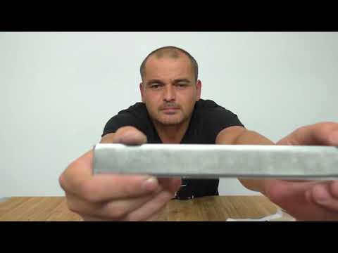 Видео: Нож Сергея Баранова  Сталь ЭИ 107  Камни КК от Гриндермана