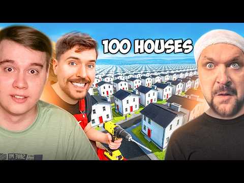 Видео: MrBeast Построил 100 Домов и Раздал Их! - Реакция на Мистер БИСТ
