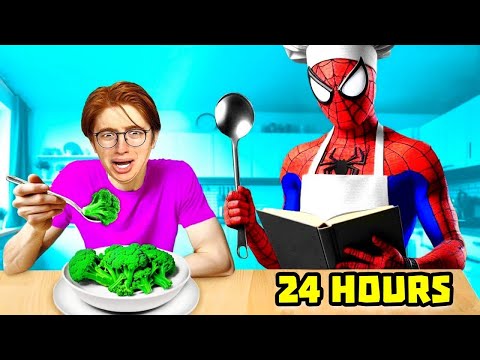 Видео: SPIDERMAN СТАЛ НАШЕЙ НЯНЕЙ НА 24 ЧАСА!