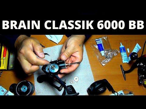 Видео: Обзор + ТО с разборкой бюджетной катушки - Brain Classic 6000 4+1BB после работы с весом 80гр +.