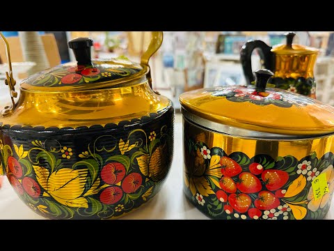 Видео: РУССКАЯ РОСПИСЬ В НЕМЕЦКОМ МАГАЗИНЕ! НАШЛА ХОХЛОМУ И НЕ ПОВЕРИЛА.