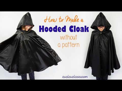 Видео: Как сделать плащ с капюшоном без выкройки