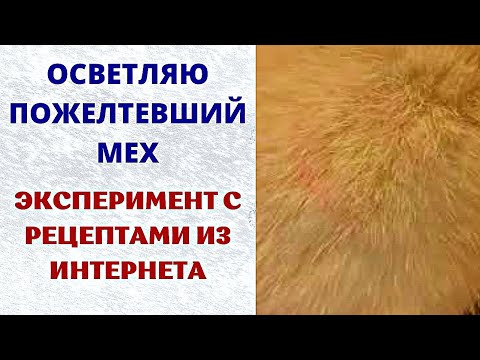 Видео: Как осветлить пожелтевший мех  Эксперимент с подручными материалами Осветление белой норки Видео