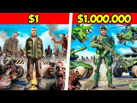 Видео: ВЫЖИВАНИЕ В ЗОМБИ АПОКАЛИПСИС ЗА 1$ vs 1.000.000$ в ГТА 5!  КОНЕЦ СВЕТА ЭКСПЕРИМЕНТ В GTA 5 ОНЛАЙН