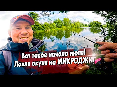 Видео: Летний окунь на микроджиг! | Ловим в термобелье и костюме!