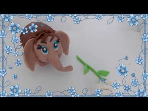 Видео: Мамонтенок из мастики b01
