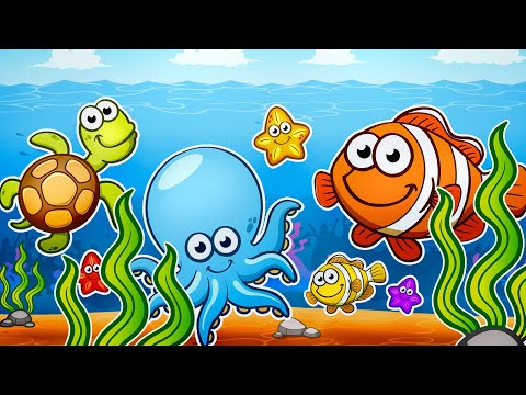 Видео: Морські Тварини 😋🧠 + Більше Освітніх Відео для Дітей | Розумники
