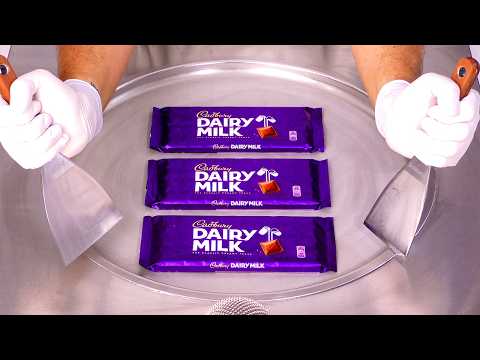 Видео: Масштабный челлендж по приготовлению мороженого из молочного молока Cadbury Dairy (ASMR)