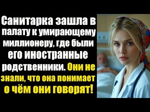 Видео: Санитарка зашла в палату к умирающему миллионеру, где были его иностранные родственники. Они не...
