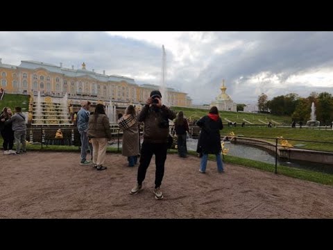 Видео: Петергоф, Нижний Сад, Суперлуние 7 октября 2025 года.