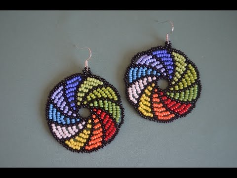Видео: Серьги из бисера "Амбрела".  Бисероплетение.  Мастер класс