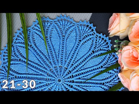 Видео: Салфетка крючком, Каролина, 21-30