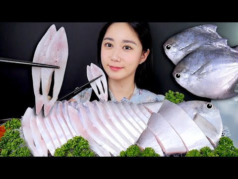 Видео: МУКБАНГ Сашими Из Серебряный Помфрет🤍 | Сырая Рыба | MUKBANG | АСМР | EATING SOUND
