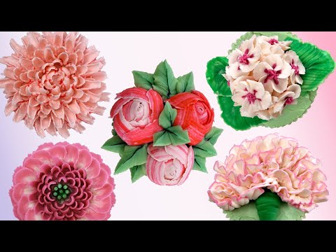 Видео: Возникают трудности с созданием многоцветных цветов из крема? Посмотрите этот урок!