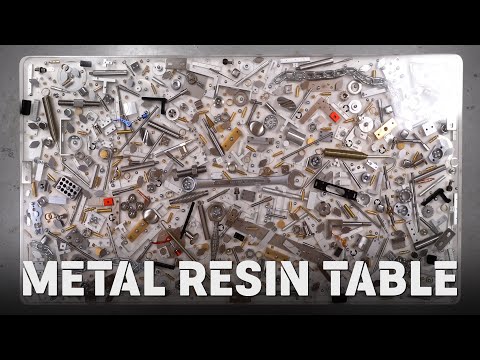 Видео: Уникальный стол из металлической смолы от Kynosys / DIY