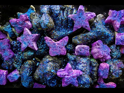 Видео: Цветное микроволновочное мыло. Хрустящие звезды и бабочки. АСМР Мыло.
