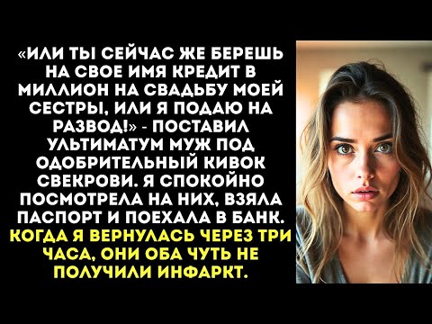 Видео: «Или берешь на себя кредит в миллион для моей сестры, или я с тобой развожусь!»