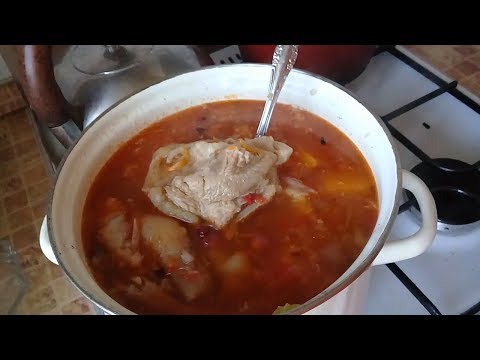 Видео: Как приготовить. Борщ со свиной рулькой.Очень очень вкусный.