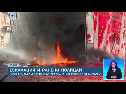 Видео: Шестима души са задържани на протеста на "Възраждане"