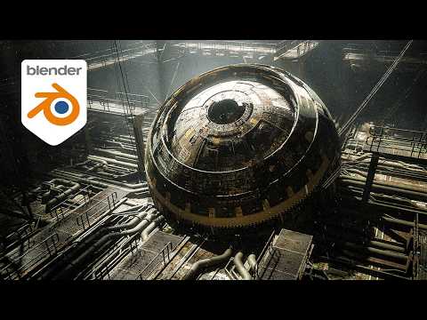 Видео: Создание заброшенного научно-фантастического рендера в Blender