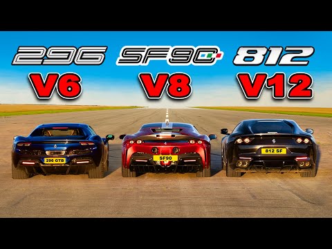 Видео: Кто победит: Ferrari V12 или V8 или же V6?