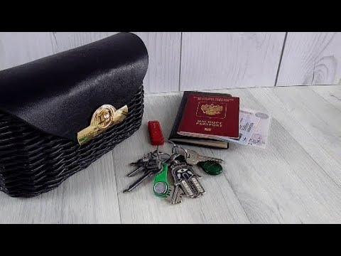 Видео: Сумка - клатч из газетных трубочек/Newspaper tube clutch