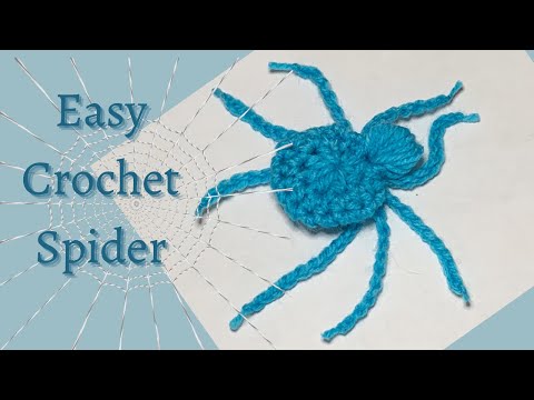 Видео: Как связать самого крутого паука на Хэллоуин! Простая аппликация крючком в виде паука/паука