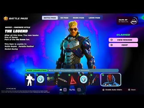 Видео: Боевой пропуск первого сезона 7-й главы Fortnite