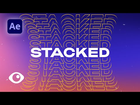 Видео: Анимация повторяющегося текста в стопке | Учебное пособие по Adobe After Effects