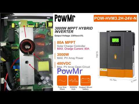 Видео: PowMr 3 0KW 24V прийшов з відірваним дроселем