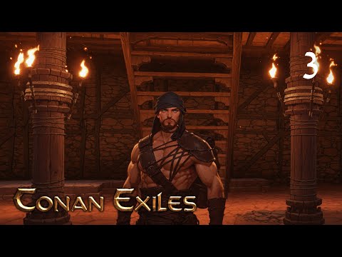 Видео: Conan Exiles Прохождение в соло #03 Гриндим и исследуем начальную зону - рабы, пещера и мини боссы