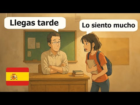 Видео: Практика испанского языка для начинающих | 10 реальных диалогов об учебе (A1-A2)