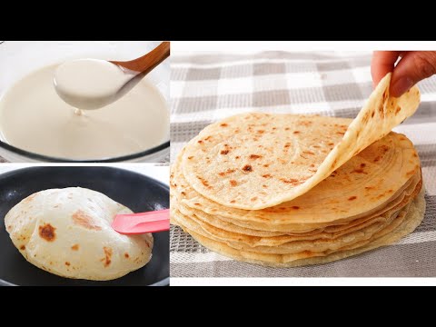 Видео: 5 минут готово! Быстро и просто лепешки из теста! Нет замешивания! Нет духовки
