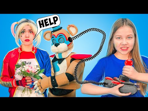 Видео: ХАРЛИ и ДЖОКЕР ИГРАЮТ В ФНАФ СЕКЬЮРИТИ БРИТЧ! КСЮША и Фредди ФНАФ 9 против Харли!