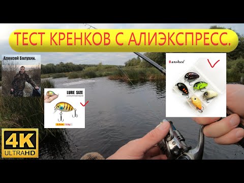 Видео: Обзор и тест воблеров с али экспресс. Кренки с али.