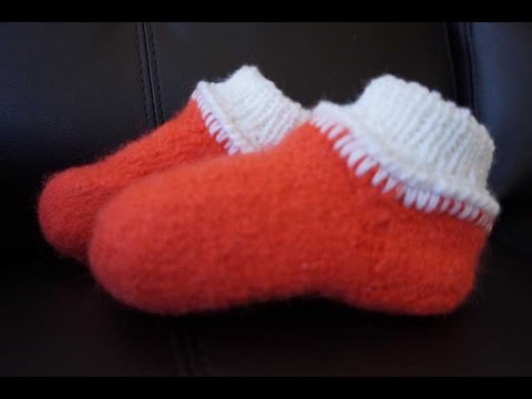 Видео: Вязано-валяные носочки / Knitted and felted socks