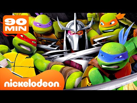 Видео: Черепашки-ниндзя | Шреддер кромсает 90 минут подряд! 👊  | Nickelodeon Cyrillic