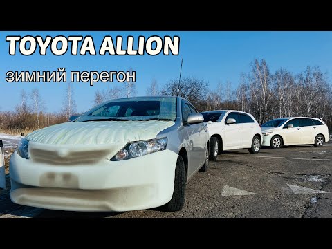 Видео: Зимний перегон TOYOTA ALLION