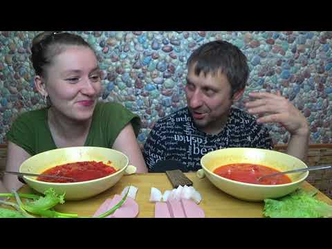 Видео: МУКБАНГ СВЕКОЛЬНИК И КОЛБАСНАЯ НАРЕЗКА | MUKBANG BEETROOT AND SAUSAGE SLICING #mukbang #мукбанг