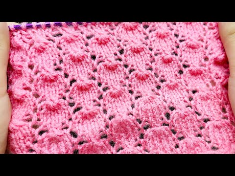 Видео: АЖУРНЫЕ УЗОРЫ СПИЦАМИ / КРАСИВЫЙ И ПРОСТОЙ УЗОР СПИЦАМИ / МАСТЕР КЛАСС