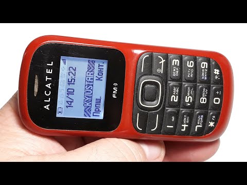 Видео: Alcatel One Touch 117 Red. Очень интересный Китайский телефон с голубой подсветкой и FM радио