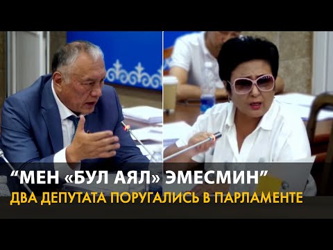 Видео: «МЕН "БУЛ АЯЛ" ЭМЕСМИН!» - Эки депутат уруша кетти