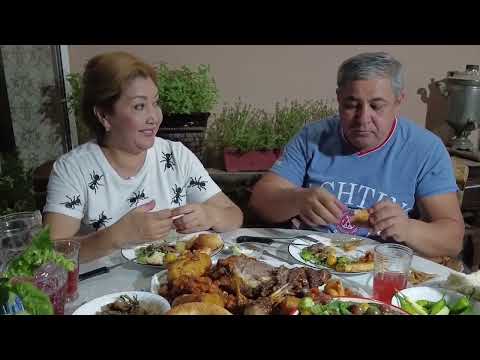 Видео: Мукбанг  Приготовили нежное🍖  мясо! Немного 💑 о себе, о семье  Передаём приветы!