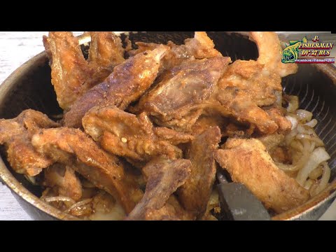 Видео: Ни рыба ни мясо, жареные "крылья" лосося, а вы знаете где у рыбы крылья ? Смотрите это вкусно