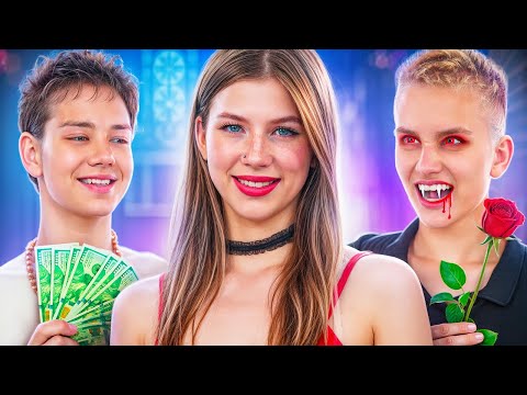 Видео: Вампир и Миллионер Соревнуются за Девушку! Мой Парень Вампир!