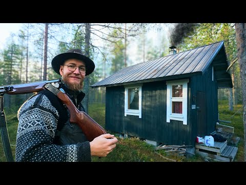 Видео: Удалённый автономный домик в Лапландии | Охота на кроликов и куропаток в течение 2 дней