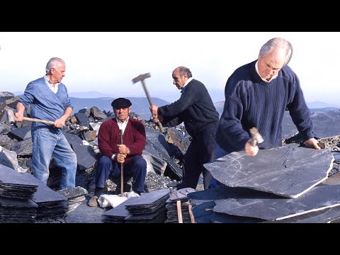 Видео: Доска. Кустарная добыча и ее дробление на блоки, плиты и листы в 1998 г.