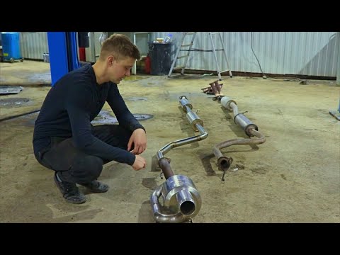 Видео: Выхлоп на Хонда сивик из нержавейки